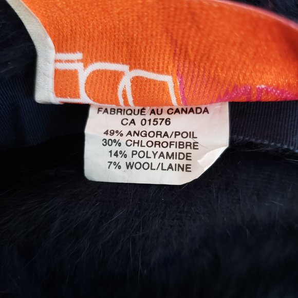 ANDRE CANADIAN HAT Angora wool blend Navy blue - Picture 7 of 7